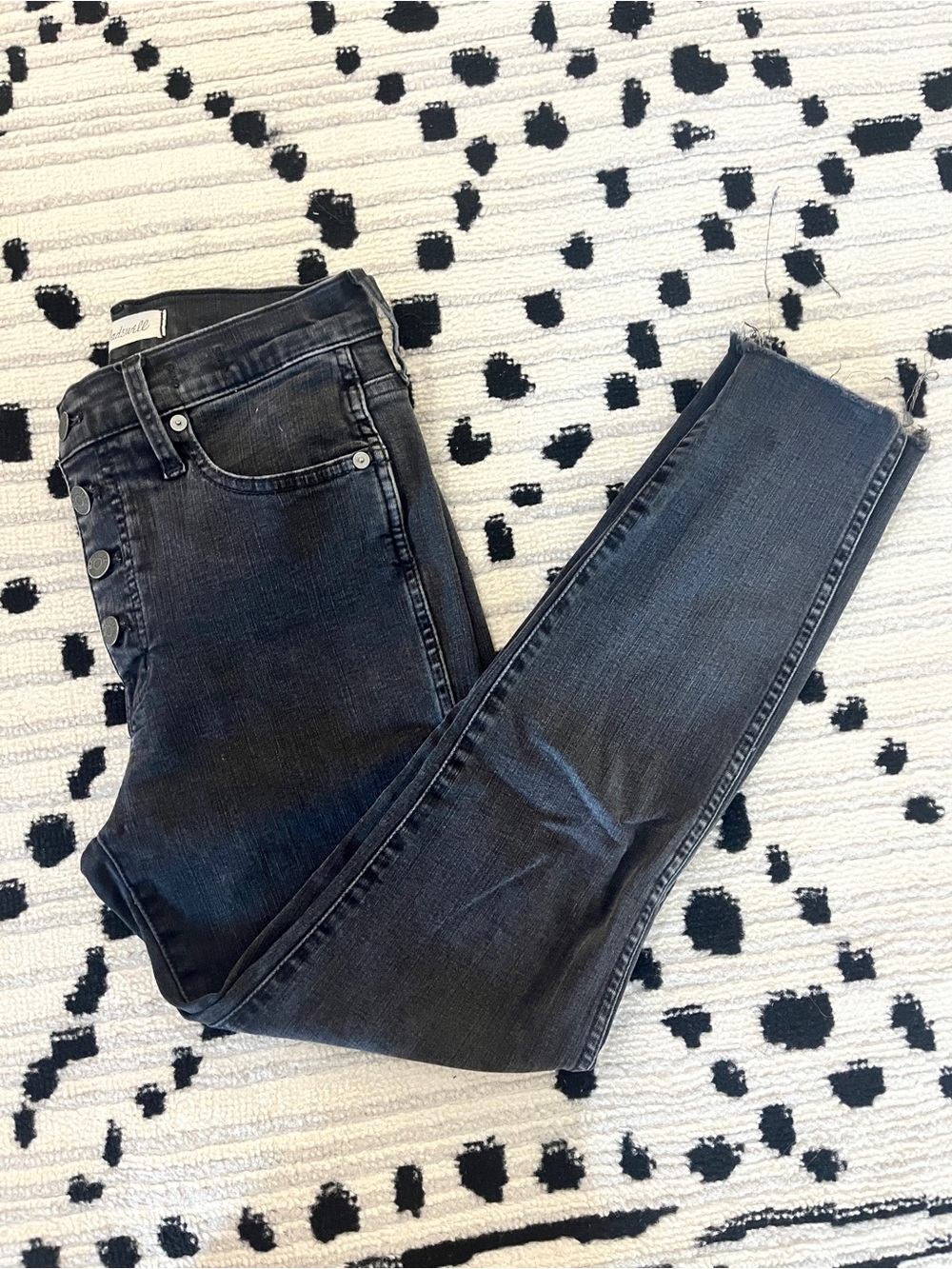 Madewell Black Washed Skinny Jeans - Women